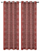 Bandhini Drapery Curtain Panels with Grommets, Brick Red