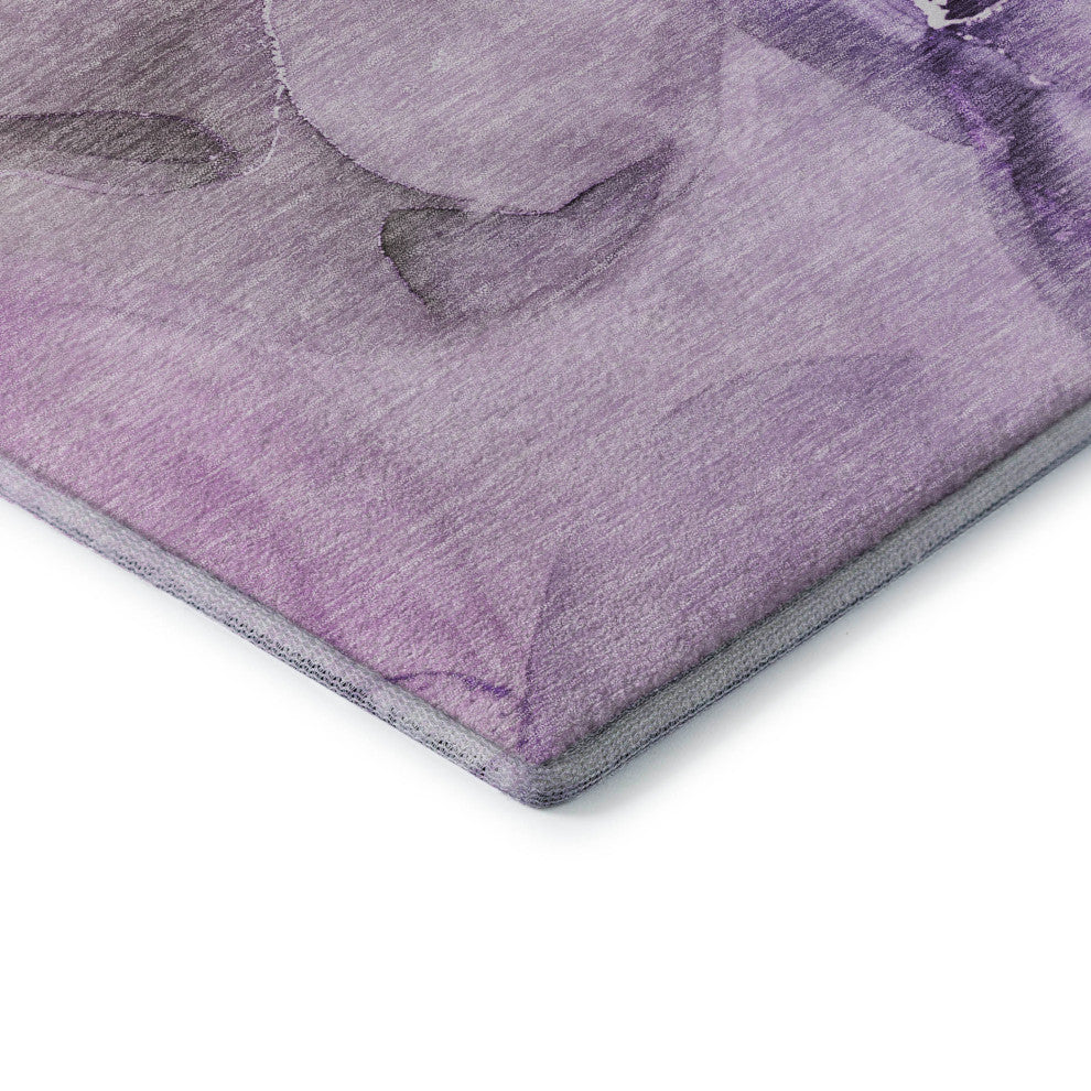 Premium Machine Washable Mayfield AMF521 Purple 3' x 5' Rug
