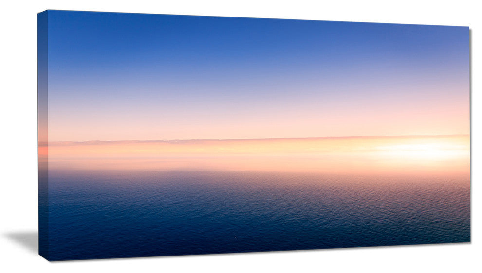 "Clear Blue Sky Above Clouds" Oversized Beach Canvas Artwork, 32"x16"