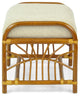 Ottoman Footstool Handmade ECO Natural Rattan Wicker with Cream Cushion, Colonial