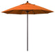 9' Bronze Push Lift Fiberglass Rib Aluminum Umbrella, Pacifica, Tuscan