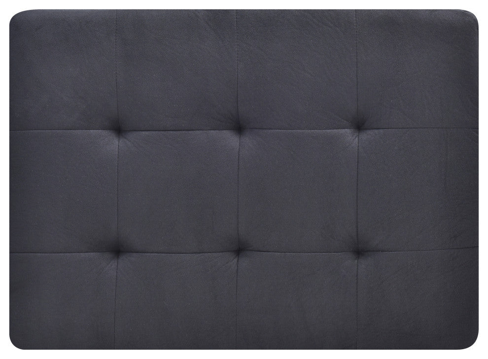 Cardiff Micro Suede Ottoman, Black