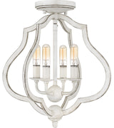 O'Keefe 4-Light Semi-Flush Mount, Antique White