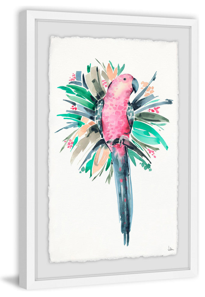 "Tropical Bird II" Framed Painting Print, 12"x18"