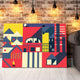 Mod Made "Color Maze" Canvas Wall Art, 11"x16"