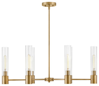 Lark Shea Small Linear Chandelier, Lacquered Brass