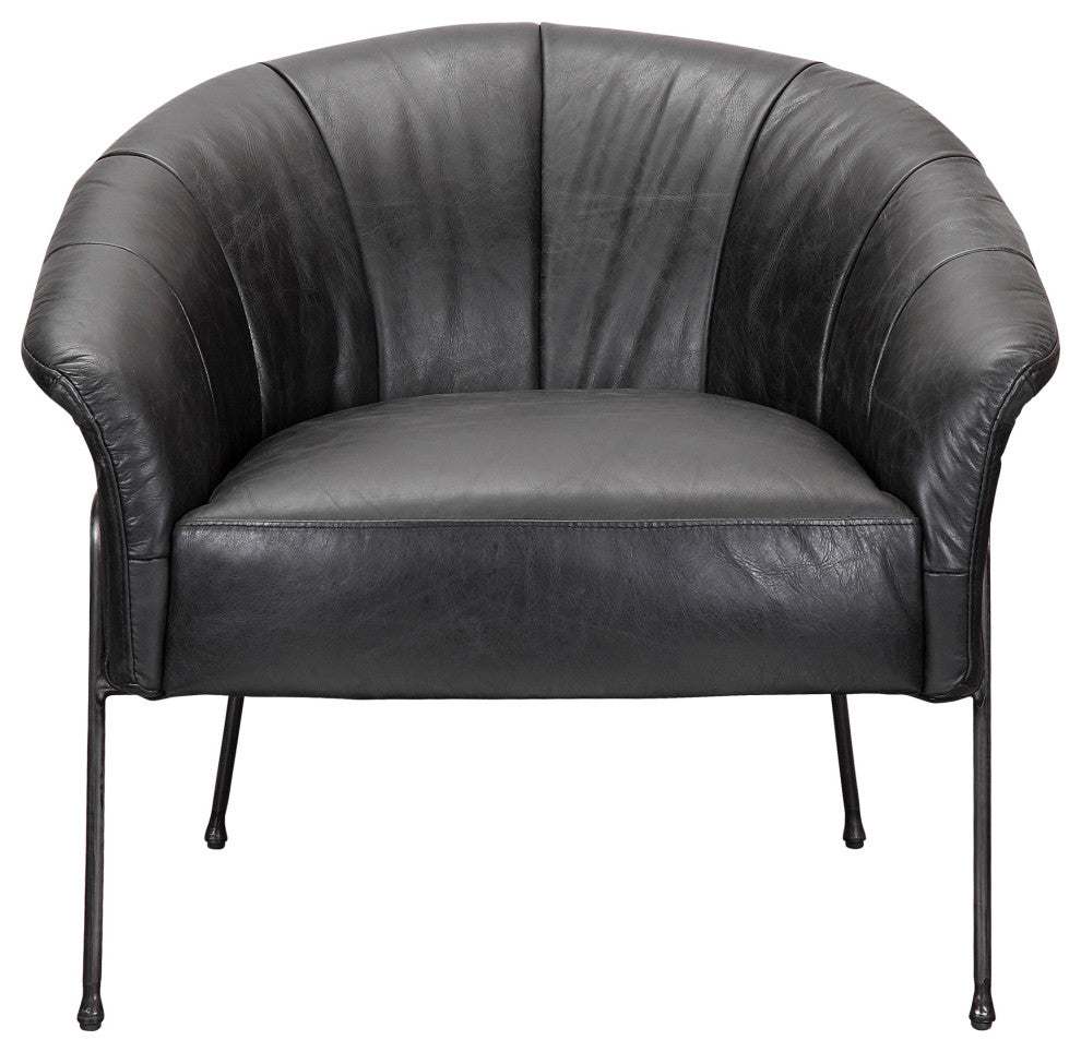 Retro Gordon Arm Chair Black - Black