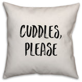 Cuddles, Please, Throw Pillow, 18"x18"