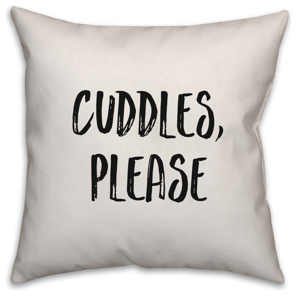 Cuddles, Please, Throw Pillow, 18"x18"