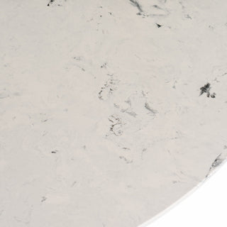 Modrest Nancy, Weiss Mid-Century Modern Marble, Walnut Dining Table Set