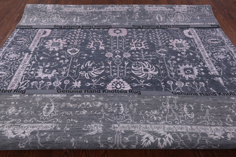 Persian Wool and Silk Handmade Rug 8' 0" X 9' 10" Q7037