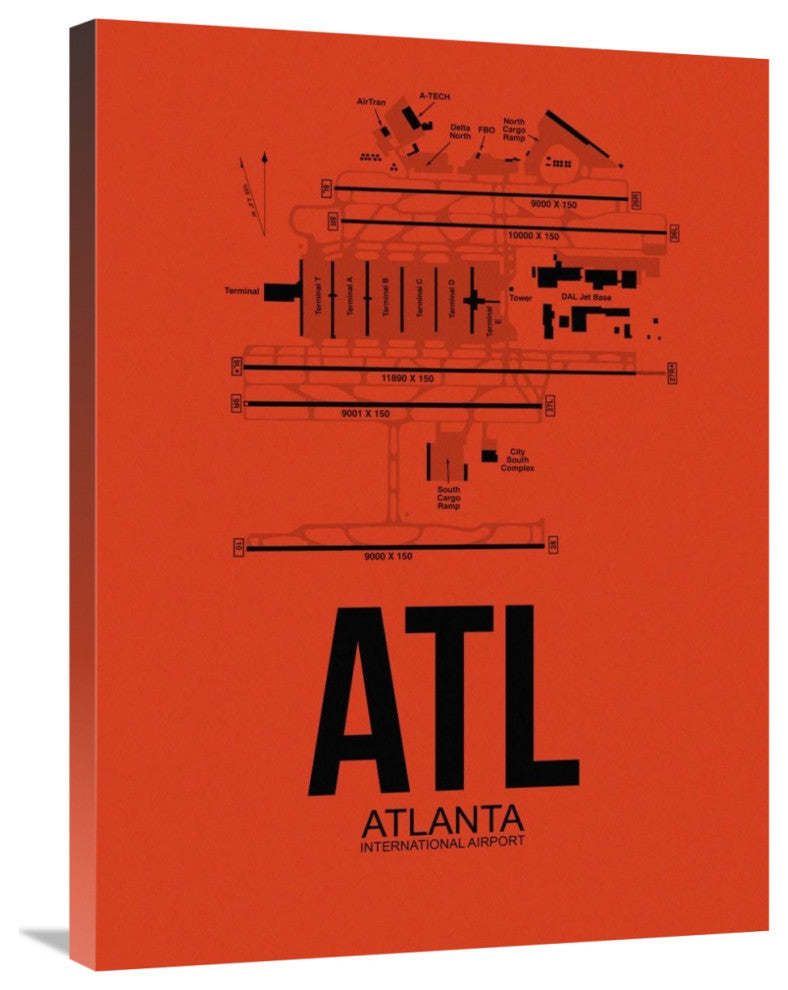 "ATL Atlanta Airport Orange" Fine Art Print