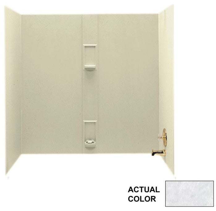 Swan 30x60x60 Solid Surface Bathtub Wall Kit, Ice