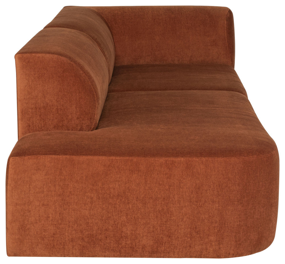 Isla Terracotta Fabric Triple Seat Sofa, HGSC839