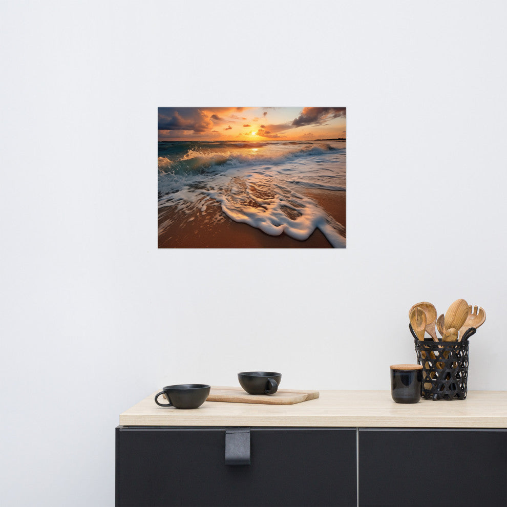 Coastal Artwork: California Dreamin' Photorealistic Digital Art Loose, 18" X 24"