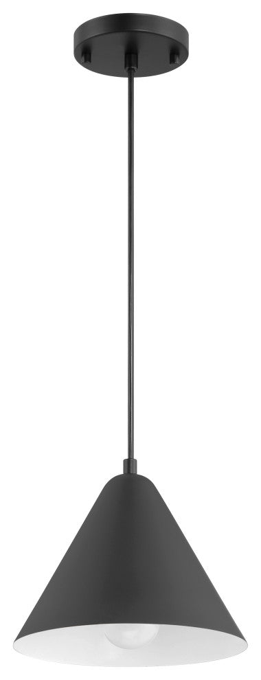 Ford LED Pendant, Replaceable LED, Matte Black, 9.5in