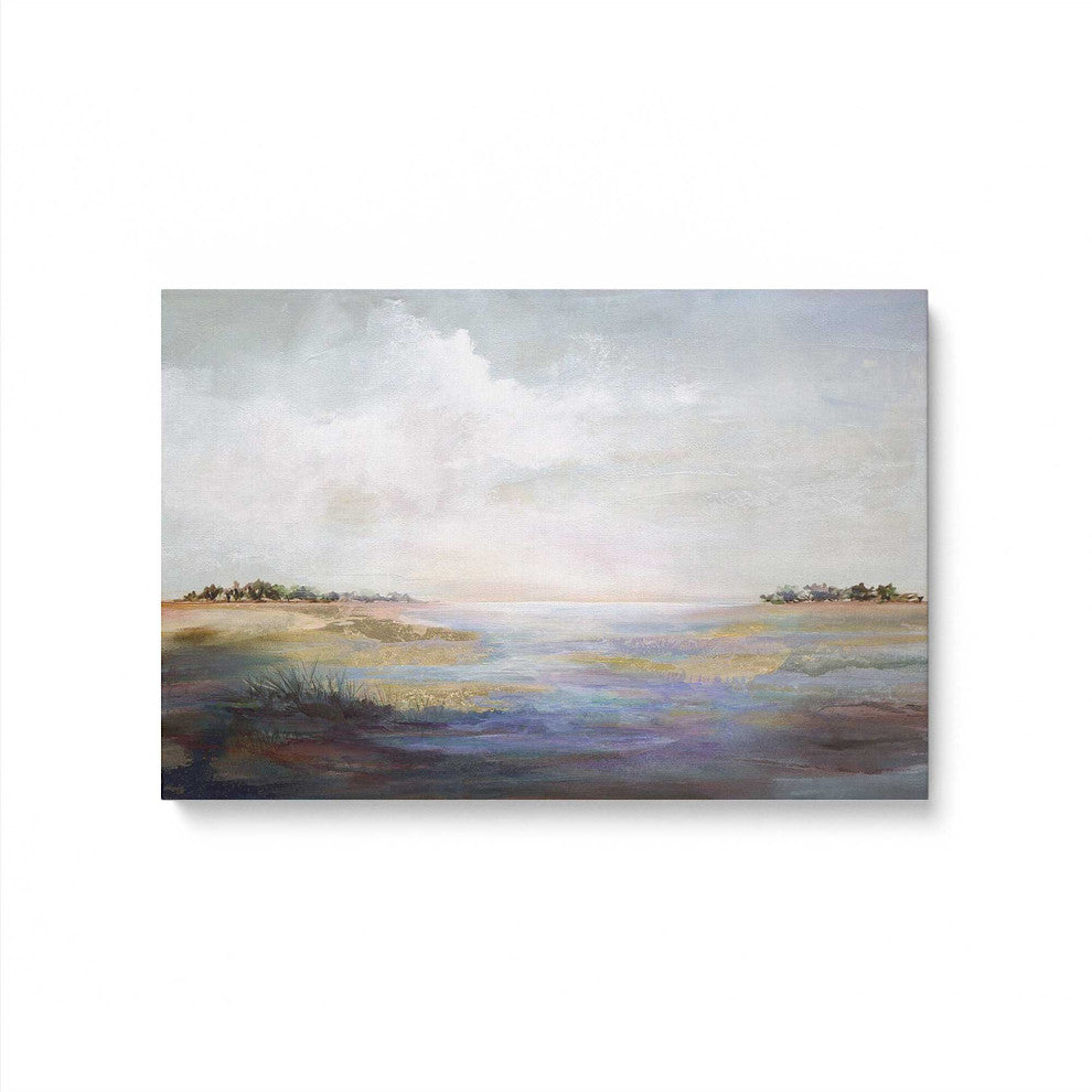 "Whispering Reverie" - A Serene Coastal Scene for Sophisticated Interiors