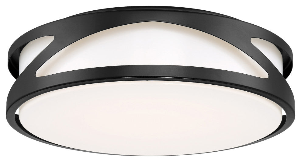 Access Lighting 49990LEDD-ACR Lucia 14"W LED Flush Mount Drum - Black