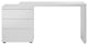 Casabianca Home Nest Extendable Office Desk, High Gloss White Lacquer