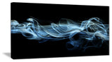 "Blue Smoke in Black" Abstract Digital Art Canvas Print