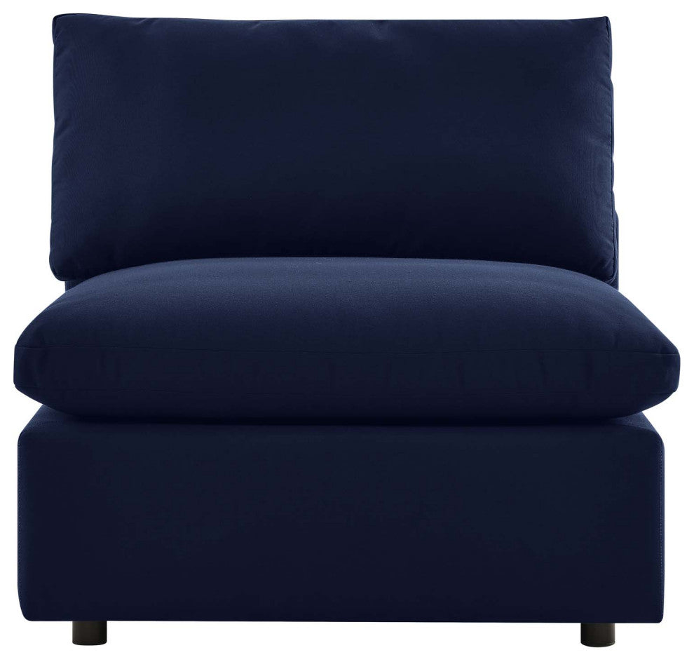 Lounge Sofa Middle Chair, Sunbrella, Blue Navy, Modern, Outdoor Hospitality
