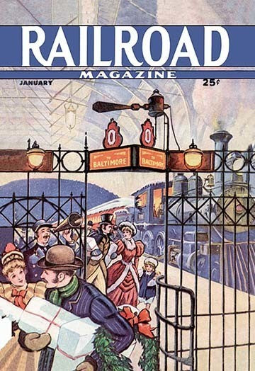 Railroad Magazine: Christmas, 1945 - Gallery Wrapped Canvas Art 28" x 42"