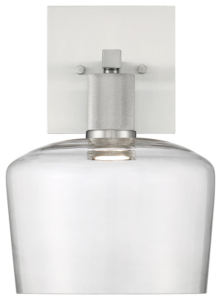 Access Port Nine 1-Light Chardonnay LED Wall Sconce Brushed Steel