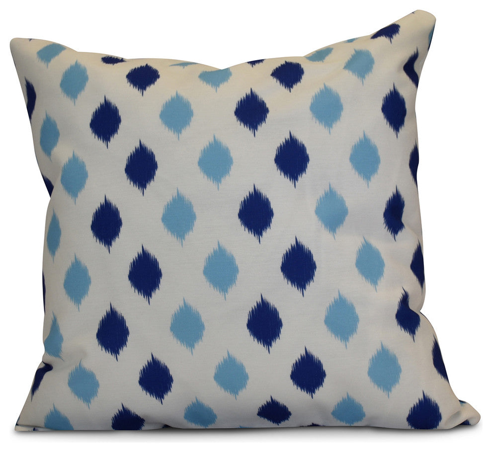 Decorative Holiday Pillow Geometric, Royal Blue, 20"x20"