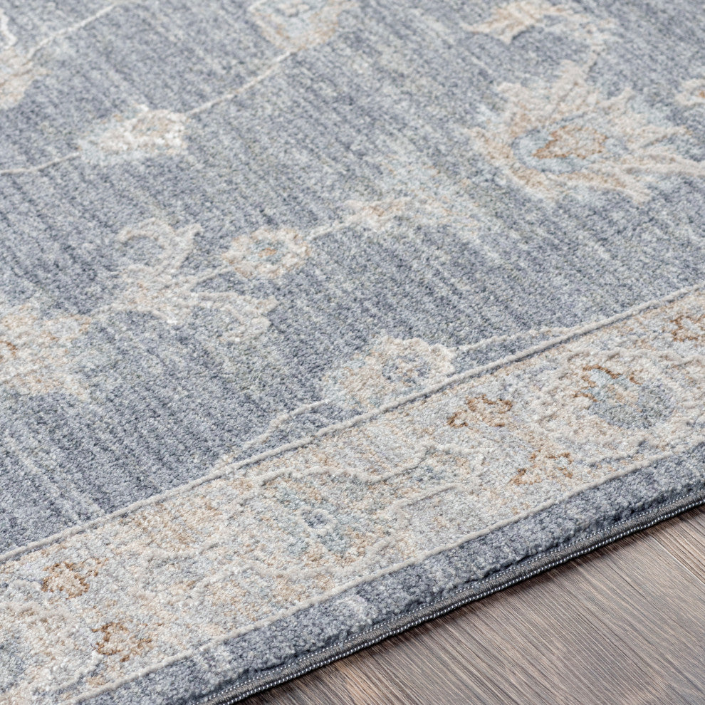 Avant Garde AVT-2306 Traditional Dark Gray 6'7" Round Area Rug