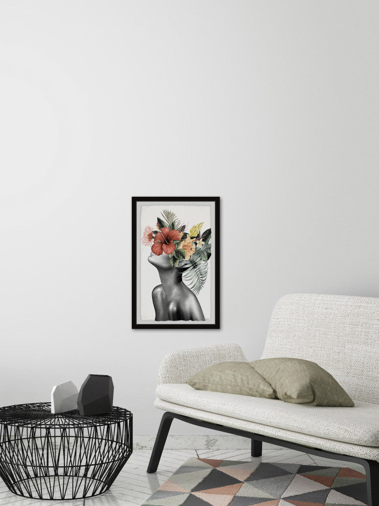 "Tropical Bloom" Framed Painting Print, 8"x12"