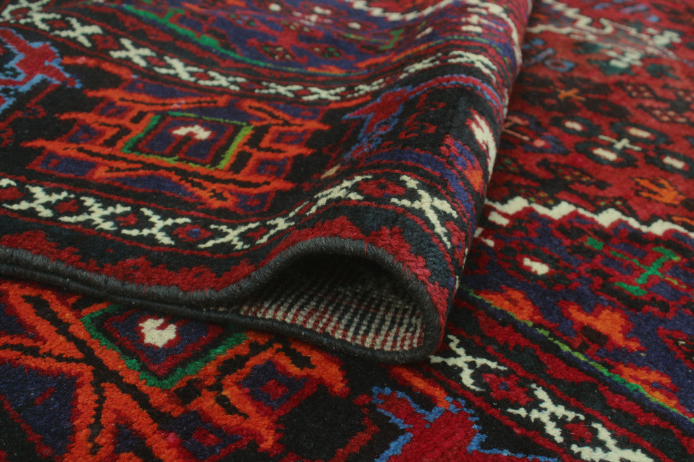 Fine Vintage Distressed Amie Red/Charcoal Rug, 6'9x10'0