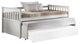 Benzara BM261735 Twin Pull Out and Daybed With Slatted Side Panels, White