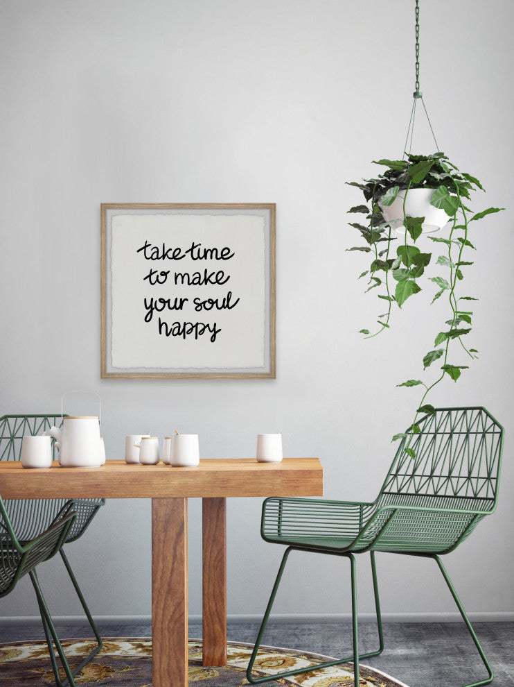 "Take Time" Framed Painting Print, 12x12