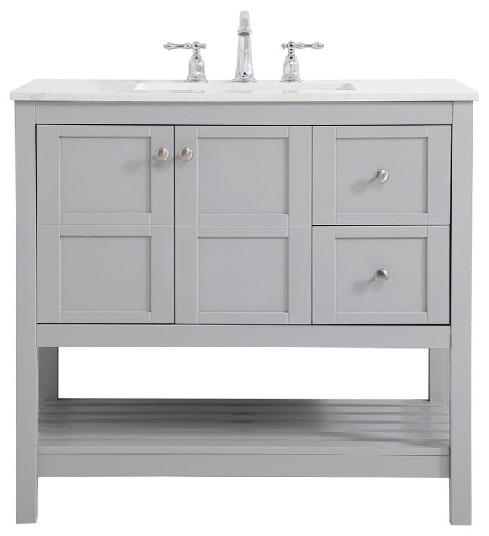 Tucker Grey 36" Single Sink Bathroom Vanity