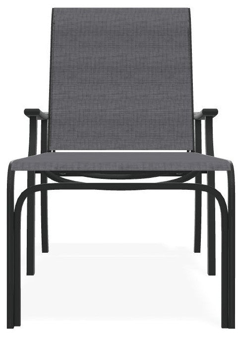 St. Catherine Sling 4-Position Outdoor Chaise Lounge, Augustine Pewter/Graphite
