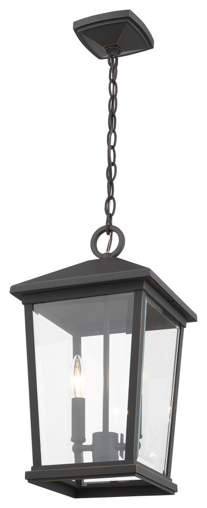 Z-Lite 568CHB Beacon 2 Light 10"W Outdoor Mini Pendant - Oil Rubbed Bronze