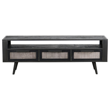 Nordic Mindi Rattan TV Dresser 3 Drawers, 63"