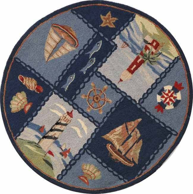 Safavieh Chelsea HK267A 8'' Round Blue Rug