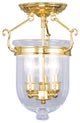 Jefferson Ceiling Mount, Polished Brass