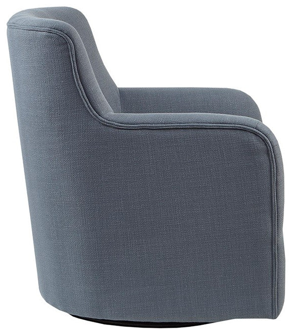 Madison Park Adele Mid Back Round Arm Motion Chair, Blue