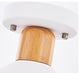 Industrial White Semi Flush Mount Light, Farmhouse, Wood Ceiling Light Fixture