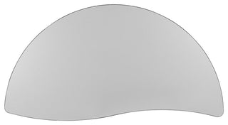 Mobile 60" Half Circle Wave Activity Table, Standard Adjustable Legs, Gray