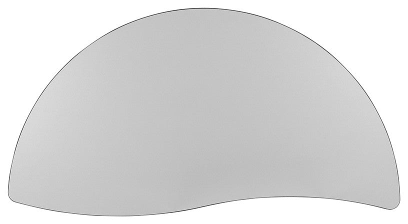 Mobile 60" Half Circle Wave Activity Table, Standard Adjustable Legs, Gray