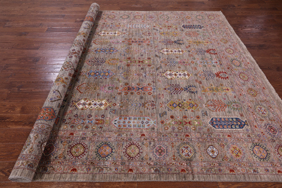 7' 11" X 9' 11" Fine Turkmen Ersari Handmade Wool Rug Q10559