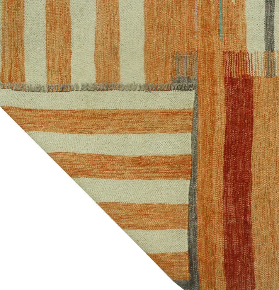 Winchester Kilim Berna Orange/Ivory Rug, 6'7x9'10