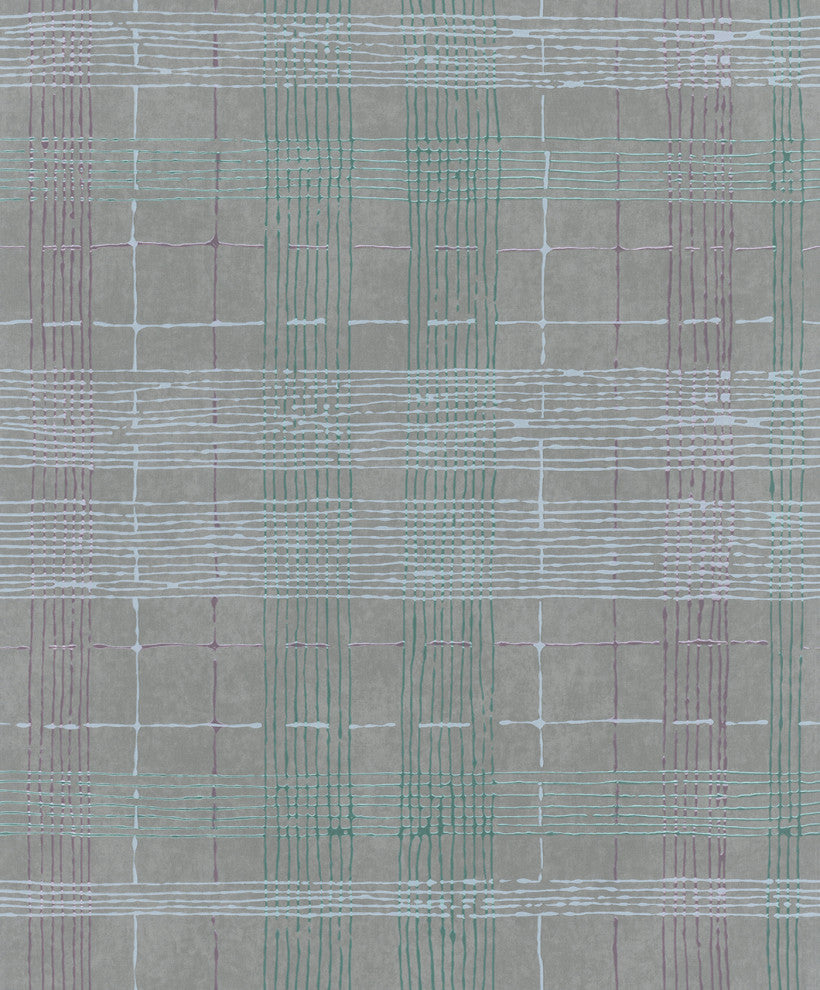 Geometric Textured Wallpaper Featuring Horizontal & Vertical Lines, 30439