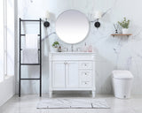 Home Living 21" Transitional White-Light Bathroom Vanity