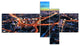 Bangkok Expressway Aerial View, Extra Large Canvas Art Print, 60"x32", 5 panels