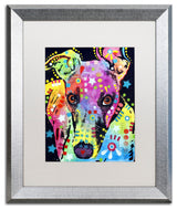 Dean Russo 'Whippet' Art, Silver Frame, White Matte, 20"x16"