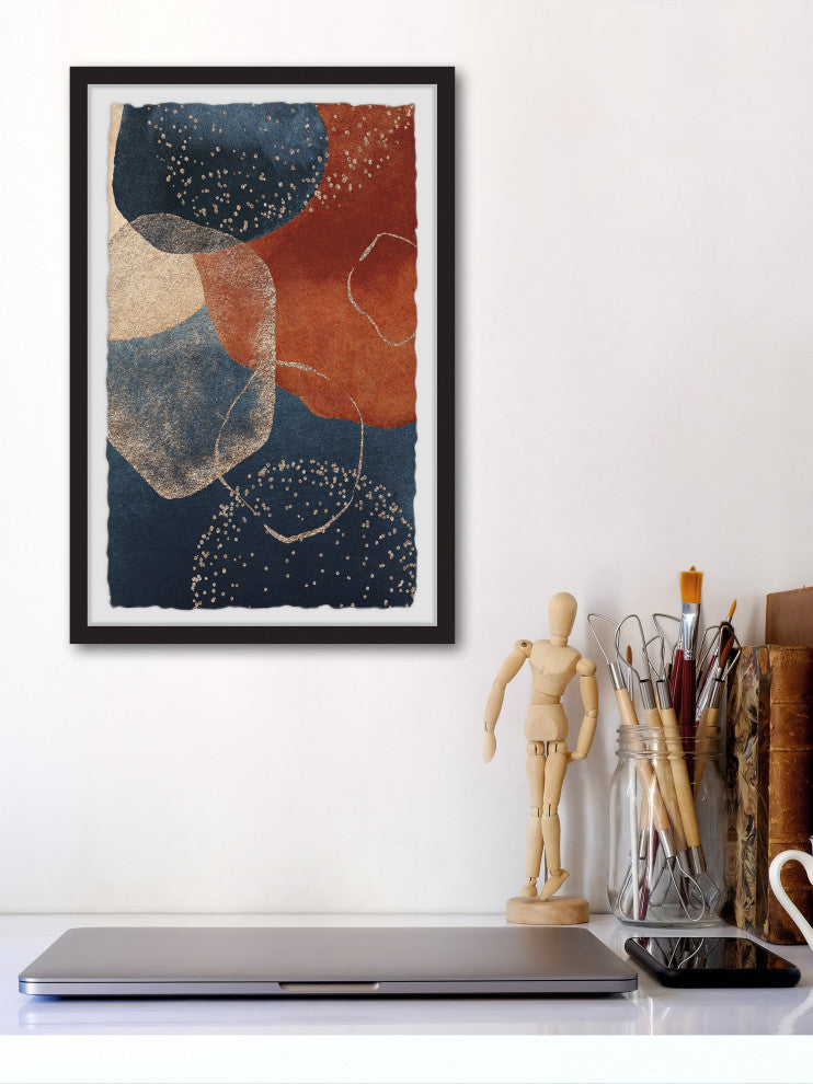 "Muted Conflict" Framed Painting Print, 24x36